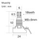 Musiclily MX1962 Потенциометр B25K (лин), 1шт.
