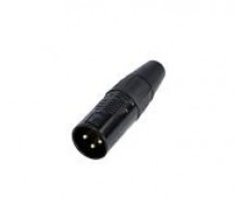 Rean RC3M-B кабельный разъем XLR male 3-контакта, черненый корпус, золоченые контакты