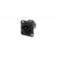Rean RC3MDL-B панельный разъем XLR male, 3 контакта, черненый корпус