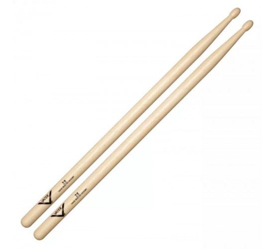 Vater VH2BW American Hickory 2B барабанные палочки, орех, деревянная головка