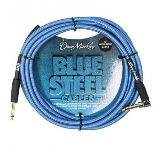 Dean Markley DMBSIN10R Blue Steel Кабель инструментальный, 3м, прямой/угловой