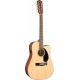 Fender CD-60SCE-12 Nat Dread 12-струнная электроакустическая гитара, цвет натуральный
