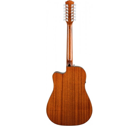 Fender CD-60SCE-12 Nat Dread 12-струнная электроакустическая гитара, цвет натуральный