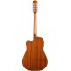 Fender CD-60SCE-12 Nat Dread 12-струнная электроакустическая гитара, цвет натуральный