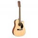 Fender CD-60SCE-12 Nat Dread 12-струнная электроакустическая гитара, цвет натуральный