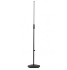 Konig & Meyer (K&M) 26010-300-55 микрофонная стойка прямая с круглым основанием, чёрная, 870-1575 мм
