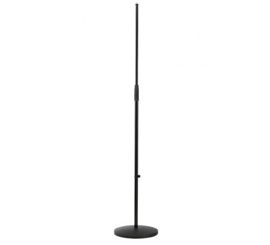 Konig & Meyer (K&M) 26010-300-55 микрофонная стойка прямая с круглым основанием, чёрная, 870-1575 мм
