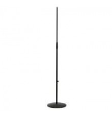 Konig & Meyer (K&M) 26010-300-55 микрофонная стойка прямая с круглым основанием, чёрная, 870-1575 мм