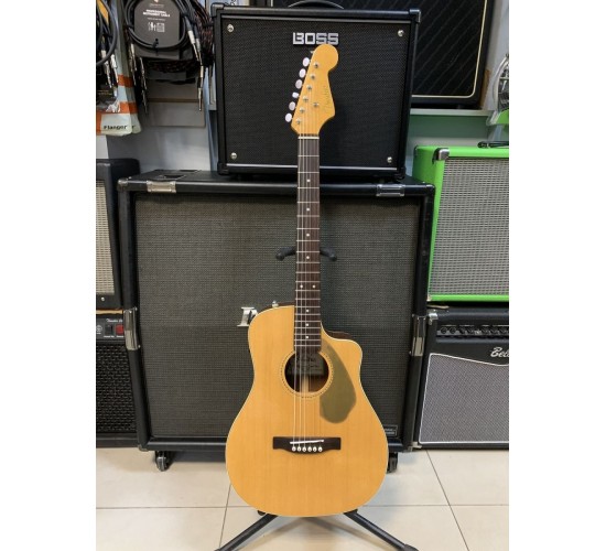 Fender Malibu CE электроакустическая гитара Parlor USED