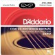 D'Addario EXP17 Coated Phosphor Bronze Комплект струн для акустической гитары, Medium, 13-56