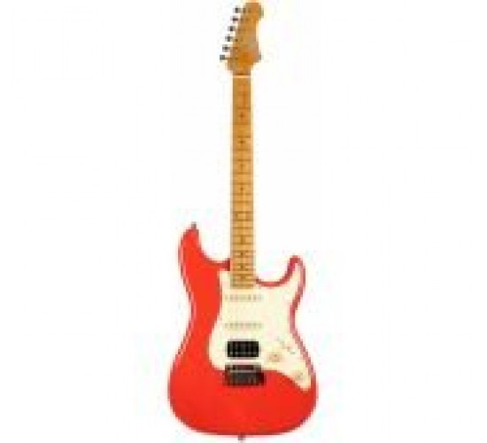 JET JS-400 CRD электрогитара, Stratocaster, цвет коралловый красный (Coral Red)