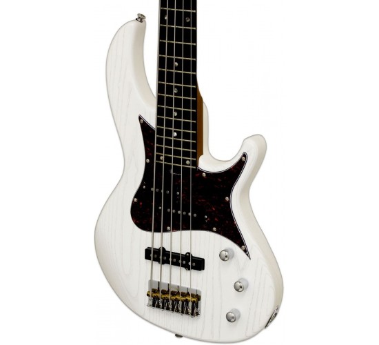 Aria 313-MK2/5 OPWH 5-струнная бас-гитара, форма Fusion, цвет белый