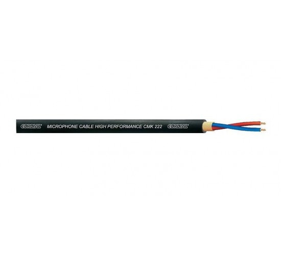 Cordial CMK 222 BLACK микрофонный кабель Ø6.4мм, 2x0,22мм², AWG 24, 2x28xØ0,10м,витой экран, черный