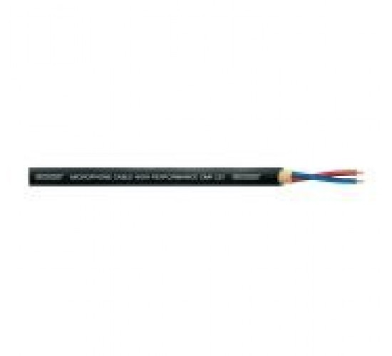 Cordial CMK 222 BLACK микрофонный кабель Ø6.4мм, 2x0,22мм², AWG 24, 2x28xØ0,10м,витой экран, черный