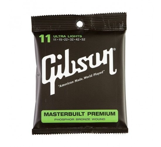 Gibson SAG-MB11 Masterbuilt Phosphor BR .011-.052 струны для акустической гитары