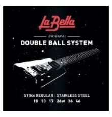 La Bella S1046 Комплект струн для электрогитары без головки грифа, 10-46, сталь, Regular
