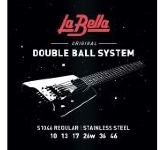 La Bella S1046 Комплект струн для электрогитары без головки грифа, 10-46, сталь, Regular