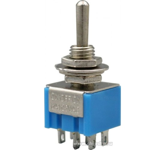 Partsland M203 микропереключатель ON-OFF-ON, никель