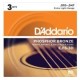 D'Addario EJ15-3D PHOSPHOR BRONZE Коробка из 3 компл. струн для акуст. гитары Extra Light 10-47