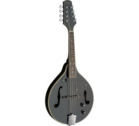 Stagg M50E BLK электроакустическая мандолина, 20 ладов, цвет чёрный