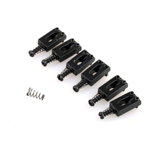 Musiclily MX0884BK-6 комлект седел для бриджа, черные, 6шт
