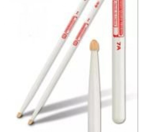 HUN 10103010 Colored Series QI 7A Барабанные палочки, орех гикори, белые