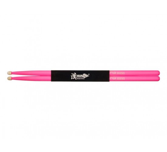 HUN 1010100201032 Colored Series 5A PINK Барабанные палочки, орех гикори, розовые