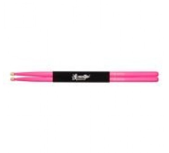 HUN 1010100201032 Colored Series 5A PINK Барабанные палочки, орех гикори, розовые