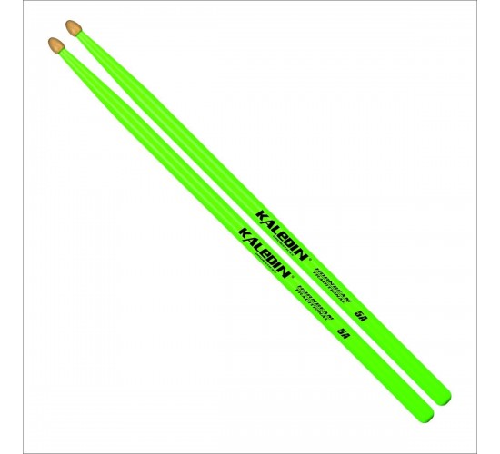 Kaledin Drumsticks 7KLHBGN5A 5A Барабанные палочки, граб, флуоресцентные ярко-зеленые