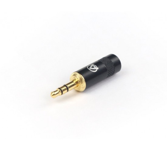 AuraSonics J35BG кабельный разъем Jack 3.5мм TRS (стерео) штекер, черный, позолоченные контакты, до