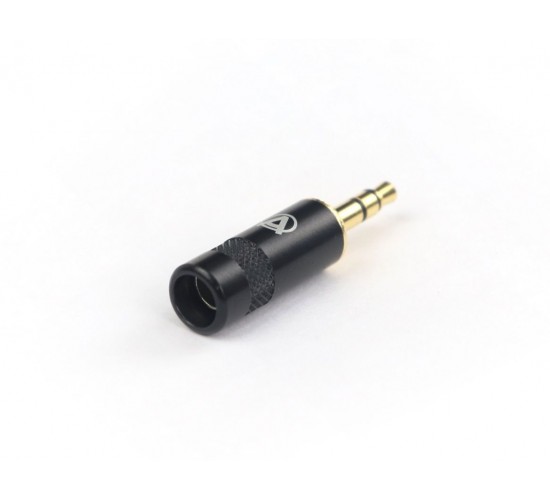 AuraSonics J35BG кабельный разъем Jack 3.5мм TRS (стерео) штекер, черный, позолоченные контакты, до
