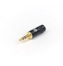 AuraSonics J35BG кабельный разъем Jack 3.5мм TRS (стерео) штекер, черный, позолоченные контакты, до