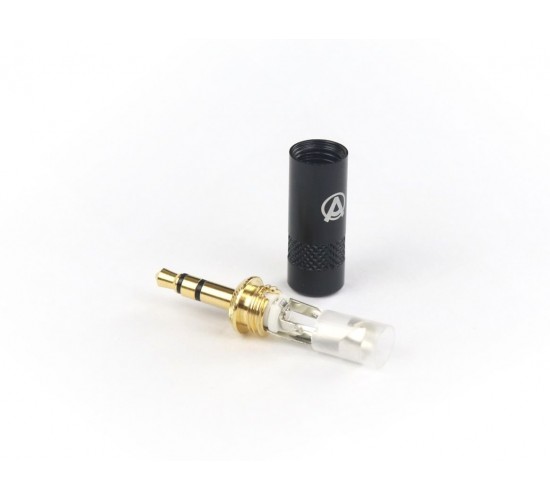 AuraSonics J35BG кабельный разъем Jack 3.5мм TRS (стерео) штекер, черный, позолоченные контакты, до