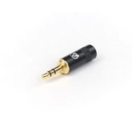 AuraSonics J35BG кабельный разъем Jack 3.5мм TRS (стерео) штекер, черный, позолоченные контакты, до