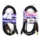 AuraSonics J35Y2J63-3 аудио Y-кабель jack 3.5мм -> 2 x jack 6.35мм, 3м