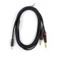 AuraSonics J35Y2J63-3 аудио Y-кабель jack 3.5мм -> 2 x jack 6.35мм, 3м