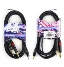 AuraSonics J35Y2J63-3 аудио Y-кабель jack 3.5мм -> 2 x jack 6.35мм, 3м