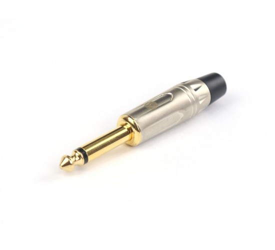 AuraSonics JMA2-G кабельный разъем Jack 6.3мм TS (моно) штекер, матовый никель