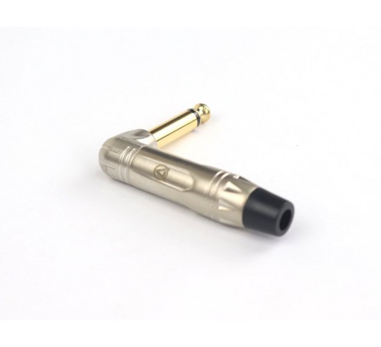 AuraSonics JMA2R-G кабельный разъем угловой Jack 6.3мм TS (моно) штекер, позолоченные контакты,матов