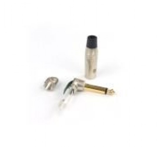 AuraSonics JMA2R-G кабельный разъем угловой Jack 6.3мм TS (моно) штекер, позолоченные контакты,матов
