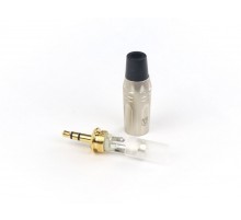 AuraSonics JA35 кабельный разъем Jack 3.5мм TRS (стерео) штекер, матовый никель