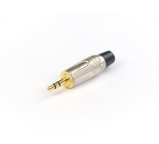 AuraSonics JA35 кабельный разъем Jack 3.5мм TRS (стерео) штекер, матовый никель