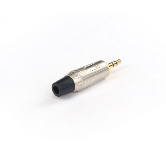 AuraSonics JA35 кабельный разъем Jack 3.5мм TRS (стерео) штекер, матовый никель