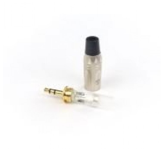 AuraSonics JA35 кабельный разъем Jack 3.5мм TRS (стерео) штекер, матовый никель