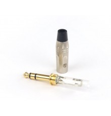 AuraSonics JMA3-G кабельный разъем Jack 6.3мм TRS (стерео) штекер, позолоченные контакты, матовый ни