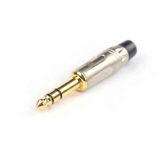 AuraSonics JMA3-G кабельный разъем Jack 6.3мм TRS (стерео) штекер, позолоченные контакты, матовый ни