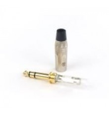 AuraSonics JMA3-G кабельный разъем Jack 6.3мм TRS (стерео) штекер, позолоченные контакты, матовый ни