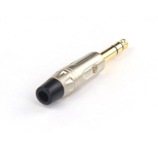 AuraSonics JMA3-G кабельный разъем Jack 6.3мм TRS (стерео) штекер, позолоченные контакты, матовый ни
