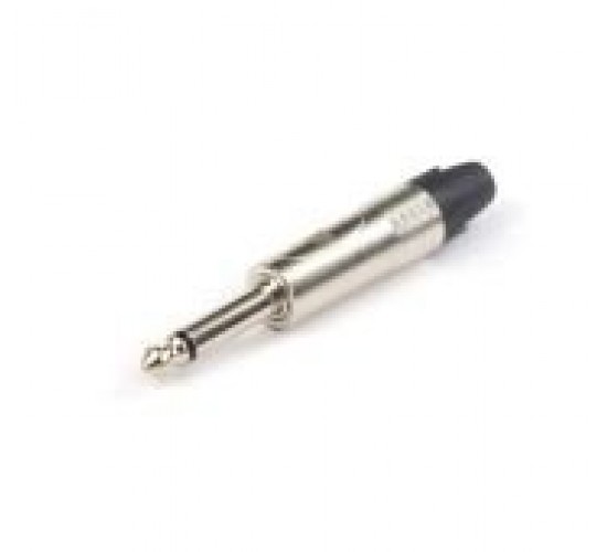 AuraSonics JMN2 кабельный разъем Jack 6.3мм TS (моно) штекер, никель, до 50 В