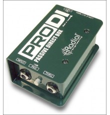 Radial ProDI моно дибокс, вход 1x 1/4«TRS, сквозной 1x 1/4» TRS, выход 1 x XLR